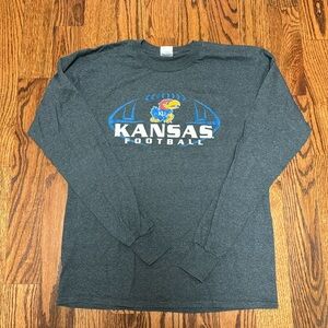 Kansas University football long sleeve tee